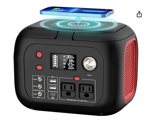 228Wh batterie au lithium solaire 300W centrale électrique portable avec lumière LED
