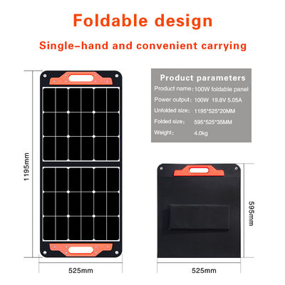 Technologie innovante Panneau solaire portable de 100 W pour les aventures en plein air