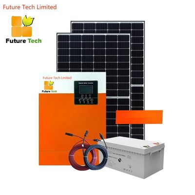 Accueil hors réseau Panneaux solaires polycristallins avec inverseurs 5,5 kW avec orange