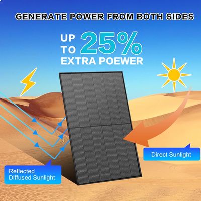 Kit de panneaux solaires bifaciaux monocristallins photovoltaïques de 400 W
