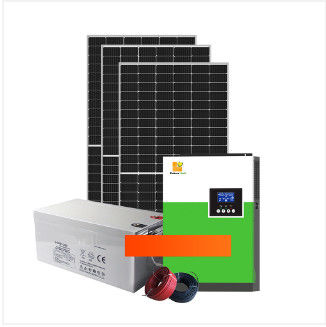 5.5KW/11KW Système solaire complet hors réseau Système de batterie autonome avec blanc