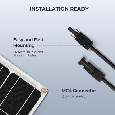 RV marine mince 100w cellule de panneau solaire flexible IP68 imperméable à l'eau