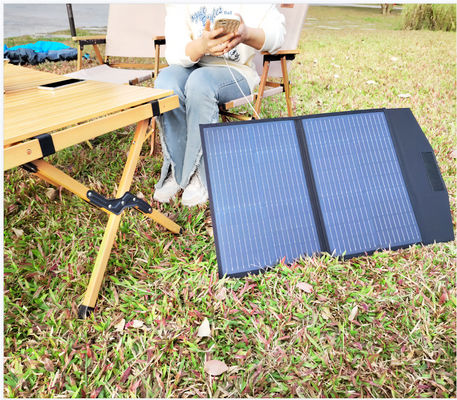 FT60 Panneau solaire pliable 60w Couverture de chargeur étanche IP65 avec noir