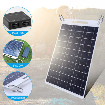 Panneau solaire portable Polycristallin Silicium pliable pour randonnée Module solaire 30W