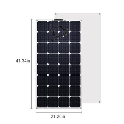 Modules de panneaux solaires monocristallins semi-flexibles de 100 W et 12 Volt