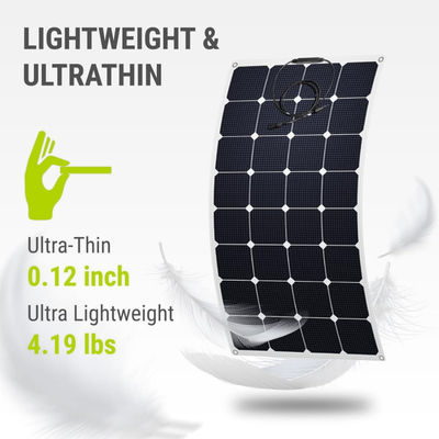Modules de panneaux solaires monocristallins semi-flexibles de 100 W et 12 Volt