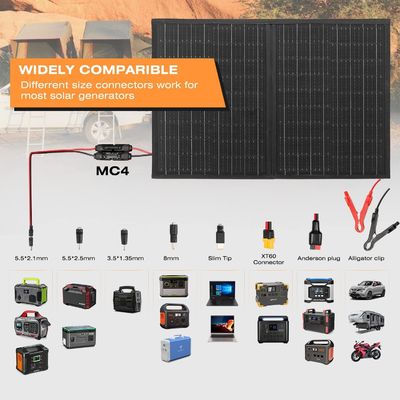 100W hors réseau chargeur solaire pliable Kit de panneau solaire portable pour le camping