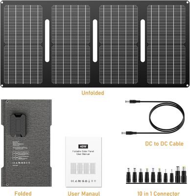 Panneau solaire portable de 40 W 15 V prise CC pour le camping en plein air