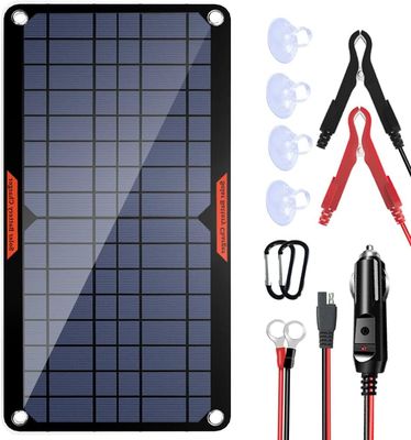 Équipé d'un chargeur de batterie solaire de 12 V, étanche à l'eau, 10 W