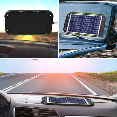 10W 12V chargeur de batterie solaire imperméable à l'eau Maintener pour voiture bateau Marine RV
