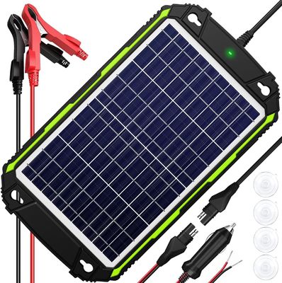 10W 12V chargeur de batterie solaire imperméable à l'eau Maintener pour voiture bateau Marine RV