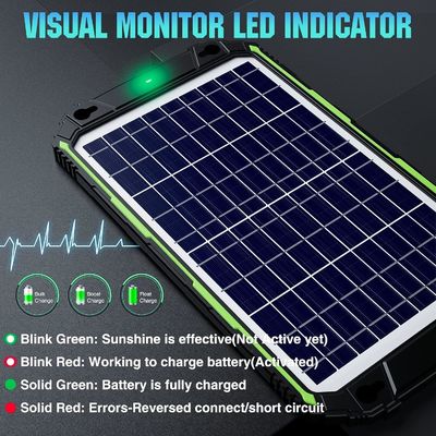 10W 12V chargeur de batterie solaire imperméable à l'eau Maintener pour voiture bateau Marine RV