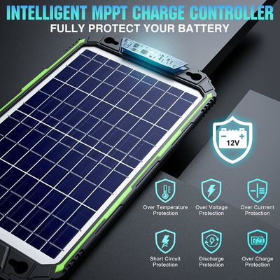10W 12V chargeur de batterie solaire imperméable à l'eau Maintener pour voiture bateau Marine RV