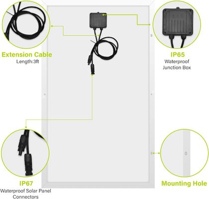 Module de cellule photovoltaïque monocristalline hors réseau mono-poly 12V