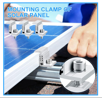 Réglable panneau solaire accessoires de mise à la terre de gouttière Kit pour le système de montage photovoltaïque