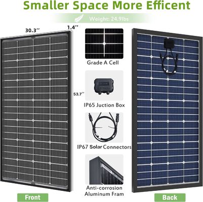 Module de panneaux solaires monocristallins Pv de 200 W 12V 10BB pour la maison de camping-car