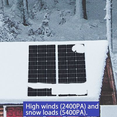 Système de panneau solaire rigide monocristallin de 200 watts 24V