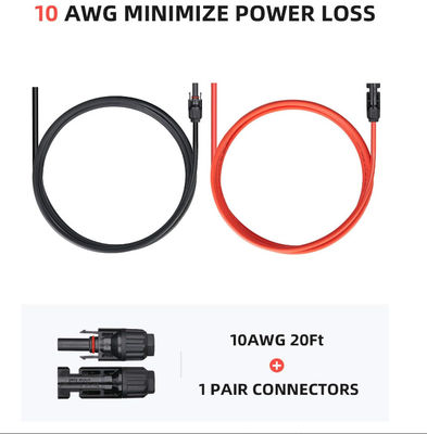 10AWG câbles d'extension photovoltaïques accessoires de panneaux solaires pour panneaux solaires portables