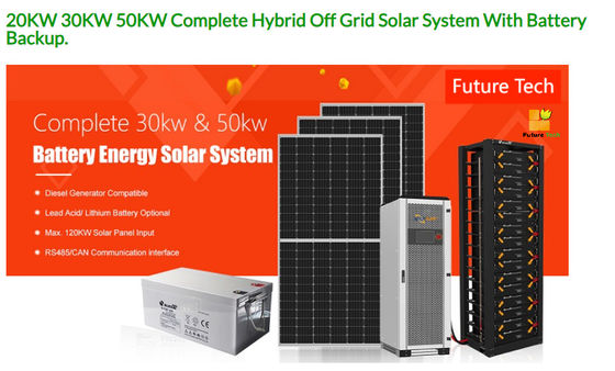 FT30000 Kit de panneaux solaires 20KW 25KW 30KW 40KW 50KW complète hors réseau