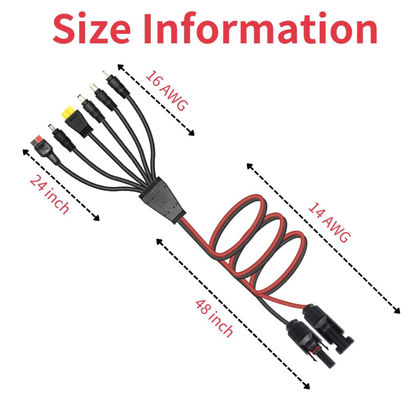 Y Splitter Panneau solaire accessoires câble d'extension avec connecteurs féminin et masculin
