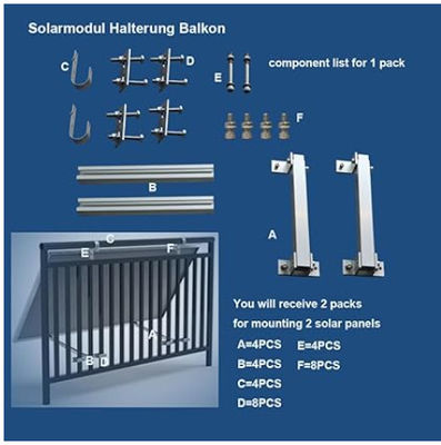 Balcon résistant à la rouille Panneaux solaires