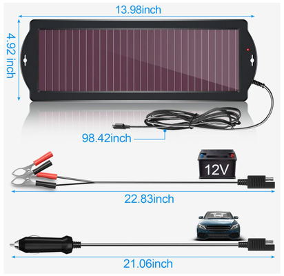 Chargeur solaire portable à décharge solaire Banque d'alimentation 1.8W 12V charge solaire étanche