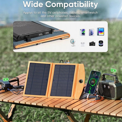Chargeur solaire portable de 10 W, panneau solaire à cellule unique 5V 3A