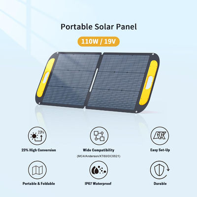 Panneau solaire hybride mono portable 110W 19V IP67 étanche