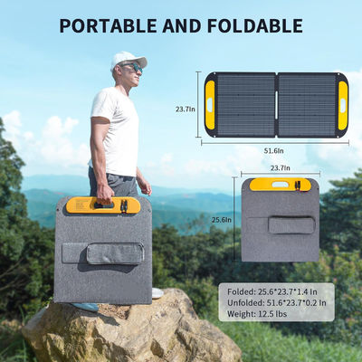 Panneau solaire hybride mono portable 110W 19V IP67 étanche