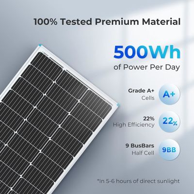 Panneaux solaires photovoltaïques monocristallins pour balcon de 100 watts 12V OEM