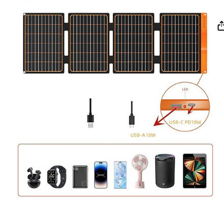 FT40 petit chargeur solaire portable USB mono-module cristallin IP67 étanche
