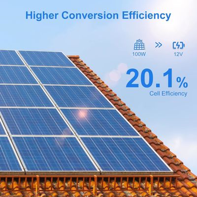 Panneaux solaires polycristallins pour balcon hors réseau 100 watts 12 volts