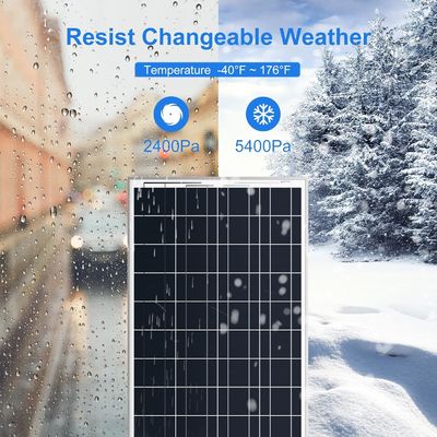 Panneaux solaires polycristallins pour balcon hors réseau 100 watts 12 volts