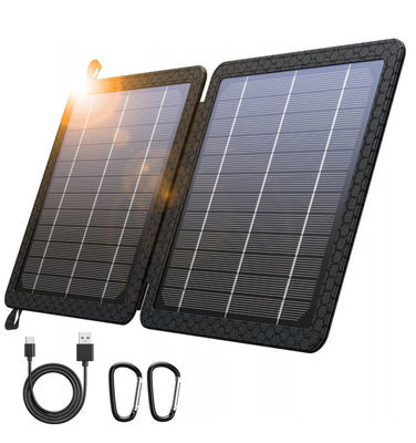 Banque de charge solaire portable de 10 W pour camping 5V 2A étanche IPX4