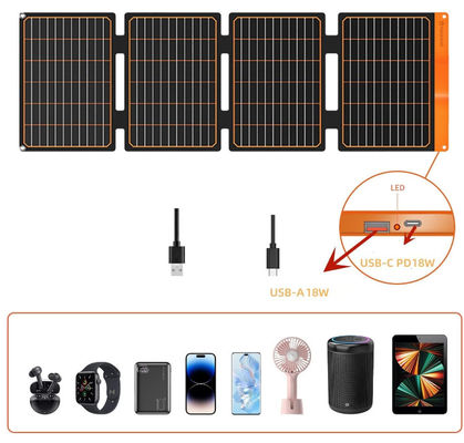 Chargeur solaire portable pliable USB Module photovoltaïque monocristallin de 18 W