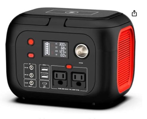 228Wh batterie au lithium solaire 300W centrale électrique portable avec lumière LED