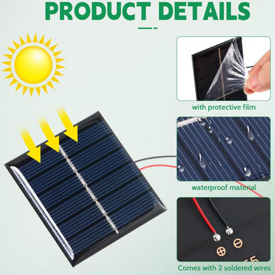 Système de cellules de panneau solaire polycristallin portable flexible 120 MA Pour lampe de poche