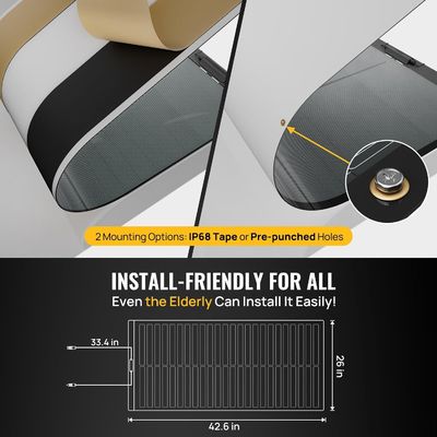 Panneaux solaires monocristallins amorphes de 100 W