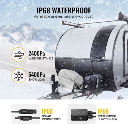 Panneaux solaires monocristallins amorphes de 100 W