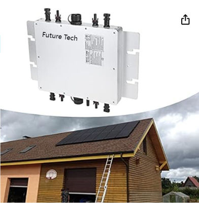 Système de production d'électricité solaire à micro-onduleur FTB1200 PV avec blanc