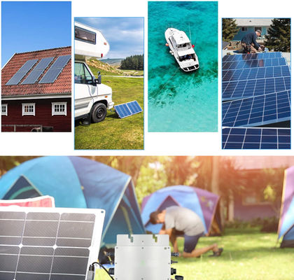 Système de production d'électricité solaire à micro-onduleur FTB1200 PV avec blanc