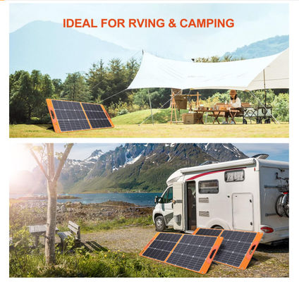 Couverture solaire pliable de 100 Watt Panneaux solaires portables pour l'extérieur