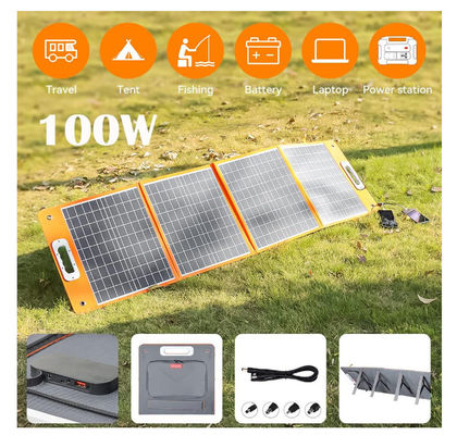 Chargeur de panneau solaire pliable de 18V 100W personnalisé avec sortie CC