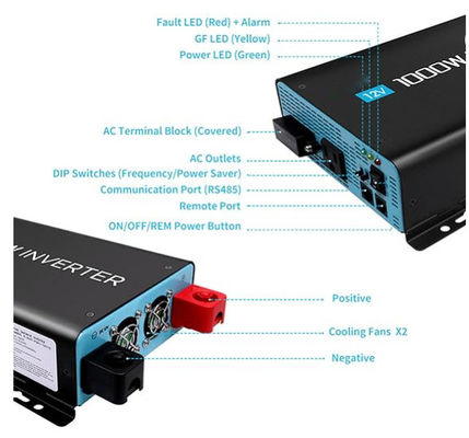 FTB1000 Inverteur solaire hors réseau MPPT pour système solaire hors réseau avec noir