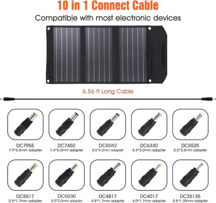 Kit de chargeur de panneau solaire portable pliable de 30 W pour le camping en plein air