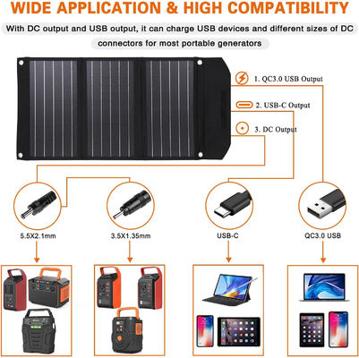 Kit de chargeur de panneau solaire portable pliable de 30 W pour le camping en plein air