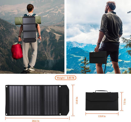 Kit de chargeur de panneau solaire portable pliable de 30 W pour le camping en plein air