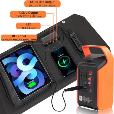 Kit de chargeur de panneau solaire portable pliable de 30 W pour le camping en plein air