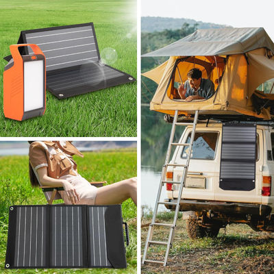 Kit de chargeur de panneau solaire portable pliable de 30 W pour le camping en plein air