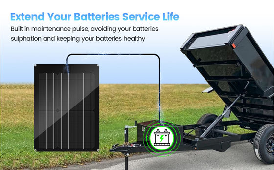 Kit de panneau solaire FTBM15 Contrôleur de charge MPPT intégré imperméable à l'eau avec noir